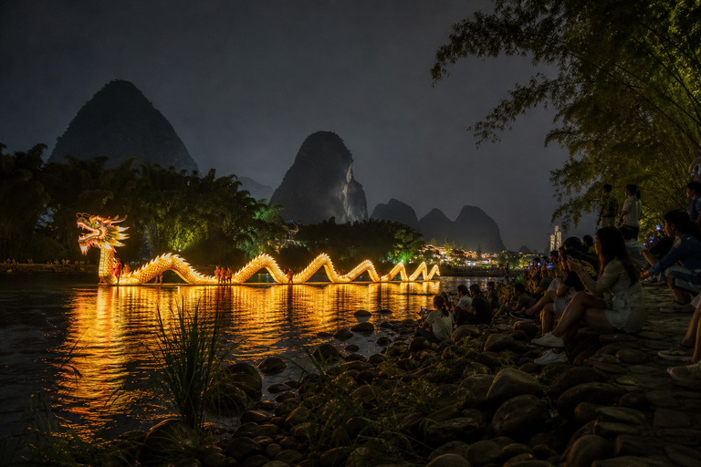 Yangshuo: Shangri-La Scenic Area & Yulong River Rafting Tour Half-Day Tour+Golden Dragon Viewing (Only Sat.)