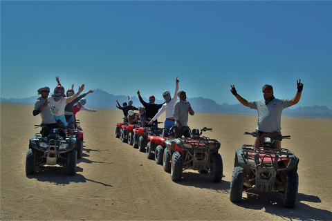 Hurghada: Safari med fyrhjuling och buggy med middag och showUpphämtning från hotell i Hurghada City