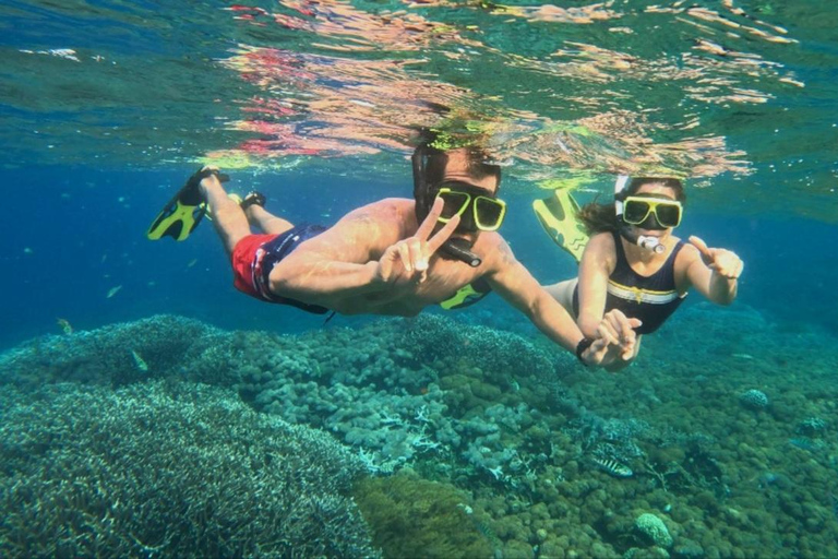 Blue Lagoon snorkeltour privéboot op zonnedekRondvaart op zonnedek Blue Lagoon snorkelen