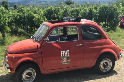 Ab Siena: Chianti-Tour im Fiat 500 Oldtimer