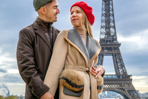 Paris: Fotoshoot runt Eiffeltornet med 55 redigerade bilder