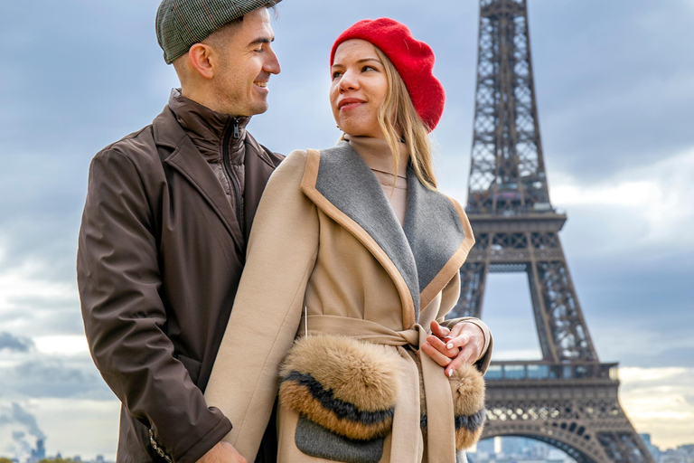 Paris: Fotoshoot runt Eiffeltornet med 55 redigerade bilder