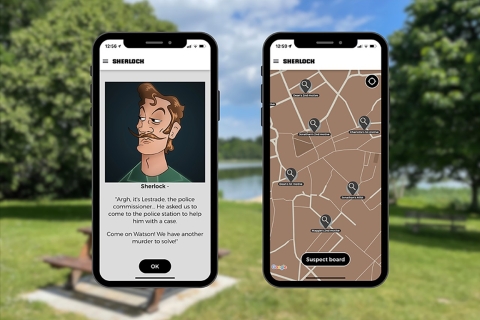 Pisa: Sherlock Holmes Smartphone App StadtspielSpiel auf Spanisch
