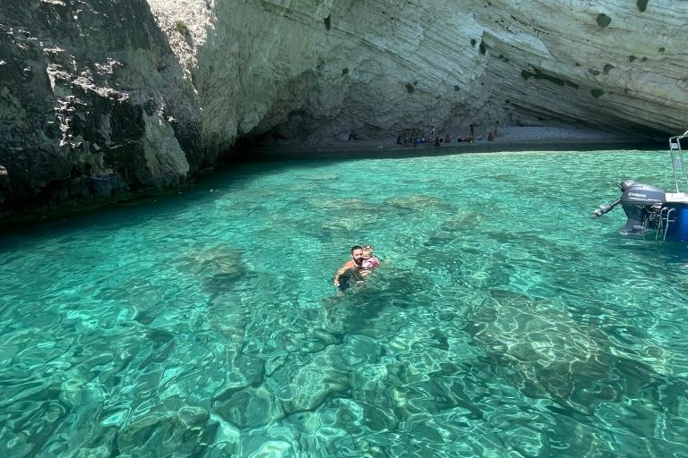 Zakynthos: Private Boat Tour Turtle Island Caves Mizithres