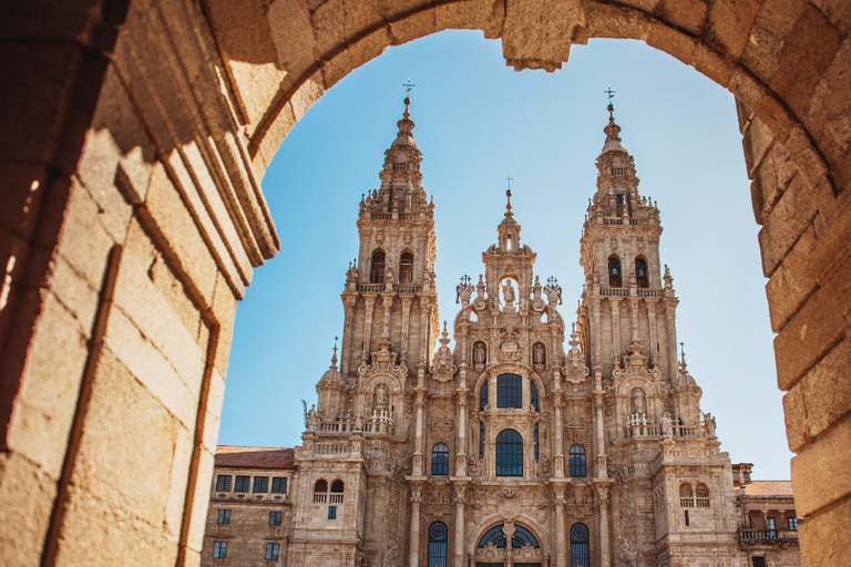 Santiago de Compostela: Private Guided Tour with Your Phone Santiago: The Fonseca Code and the Stonemasons with Physical Kit and Live Guide