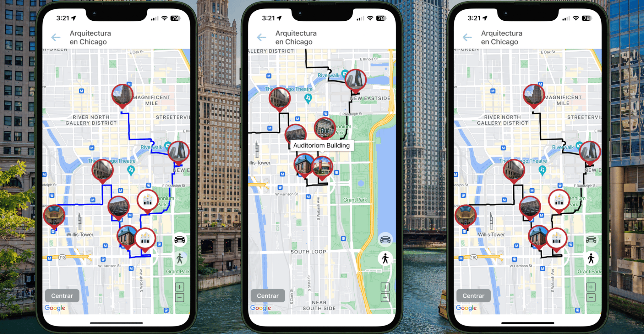 Architecture Chicago self-guided app with audioguide - Housity