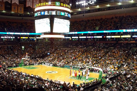 Boston: Boston Celtics Basketball Game Ticket at TD Garden Lower Baseline