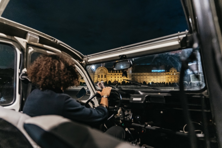 Discover Paris by Night in a Vintage Car with a Local 2-Hour Tour with Champagne