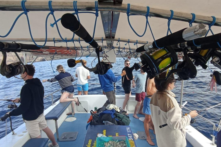 Minicruise- glass bottom boat Puerto Calero Bottom fishing & trolling with other fishermans onboard.