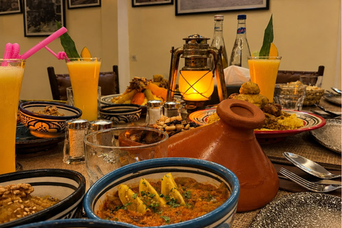 Marrakech Medina Night Tour with Rooftop Dinner