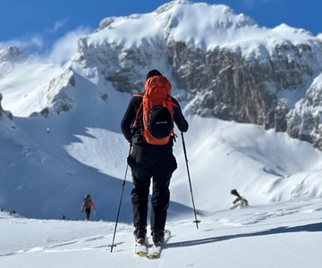 Backcountry skiing in Montenegro
