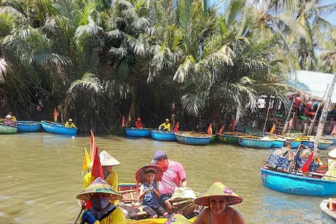 Hoi An: Barco cesta de coco con el ticket electrónico Enjoy Coconut