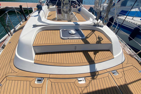 Cruise tour off Sitges with anchoring, swimming, and snacks on board Sitges cruise tour with anchoring, swimming, and snacks on board