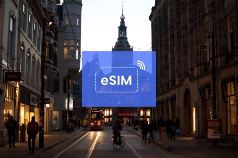 Haga: Holandia/Europa Plan danych mobilnych w roamingu eSIM1 GB/ 7 dni: 42 kraje europejskie
