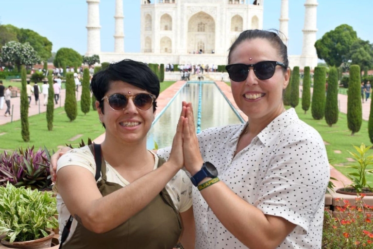 Vanuit Agra: Taj Mahal skip-the-line rondleiding met optiesVanuit Jaipur: tour met AC-auto, chauffeur, gids en toegangsprijzen