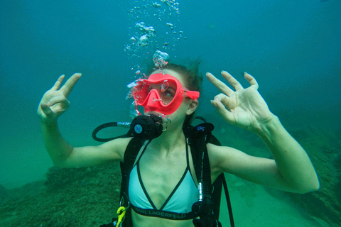 Vanuit Abu Dhabi: Duiken en snorkelen met BBQ, Transfer