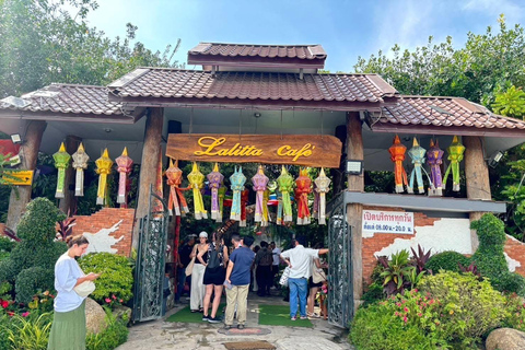 Lalita Cafe & Chiang Rai Temple(White+Blue) from Chiangmai lalita
