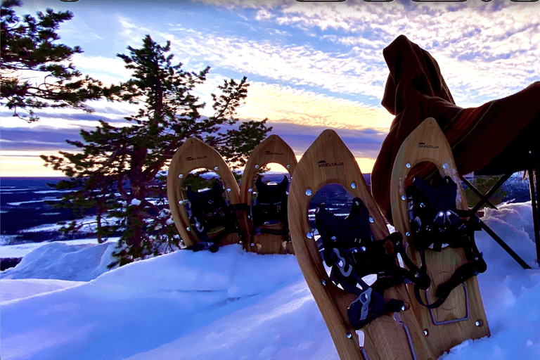 Levi: Private Snowshoe Walk with Tesla Pickup & Drink