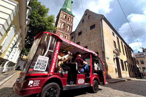 Riga: Old Town E-Bus Tour and Central Market Food Tasting