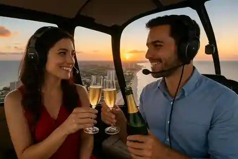 Fort Lauderdale : Romantic Champagne Helicopter Flight Tour
