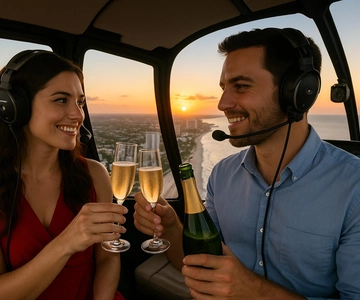 Fort Lauderdale: Romantisk helikoptertur med champagne