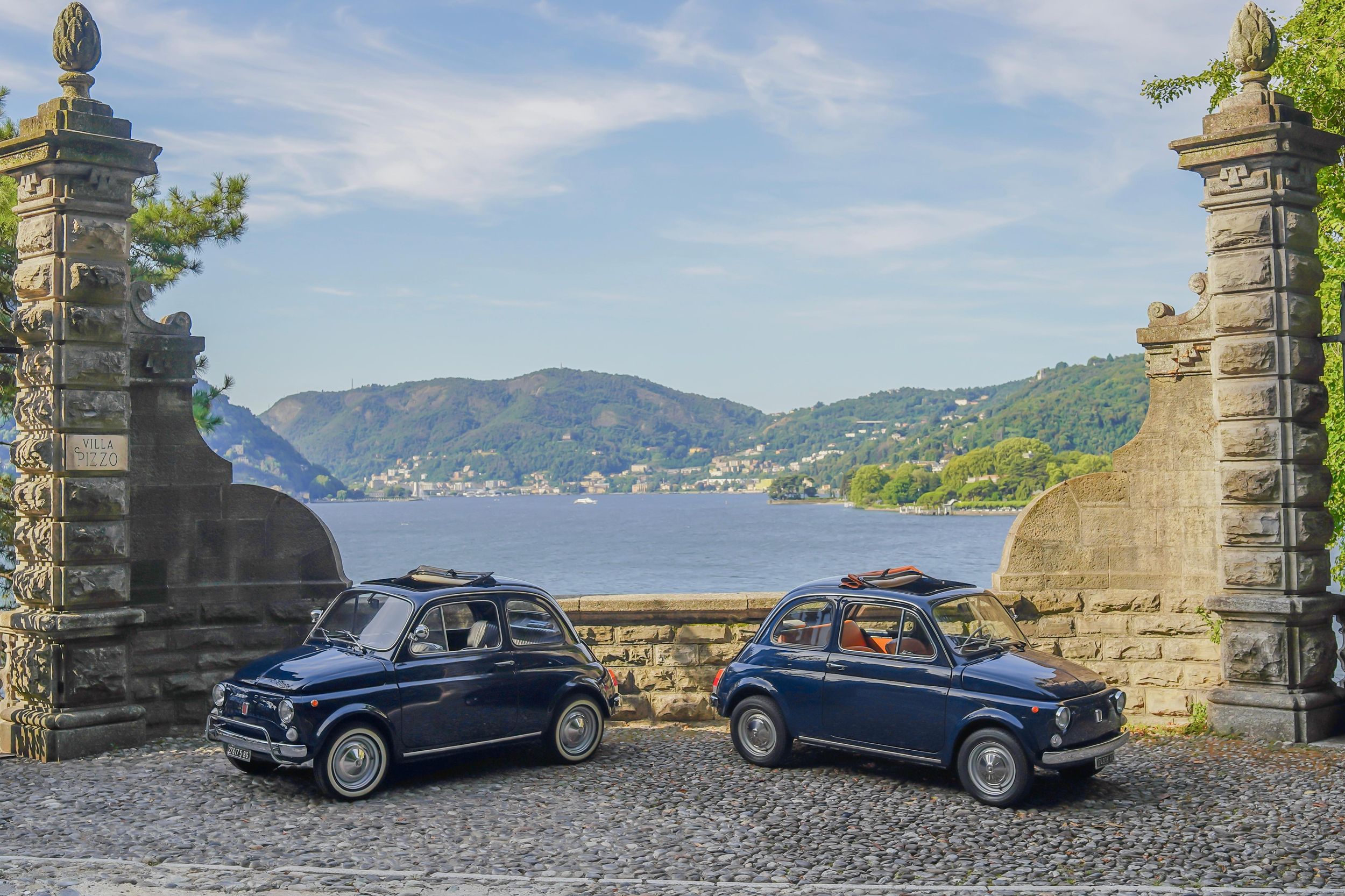 Comer See: 4, 8 oder 24 Stunden Classic Fiat 500 Autovermietung