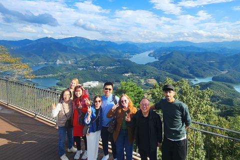 From Seoul: Scenic Lake Day Trip with Cable Car or Cruise Spring : Cable Car + Cherry Blossom Route