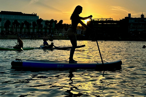 Barcelona: Sunset Paddle Surfing Session + Instructor + Photos Barcelona: Sunset Paddle Surf Outing + Instructor + Photos