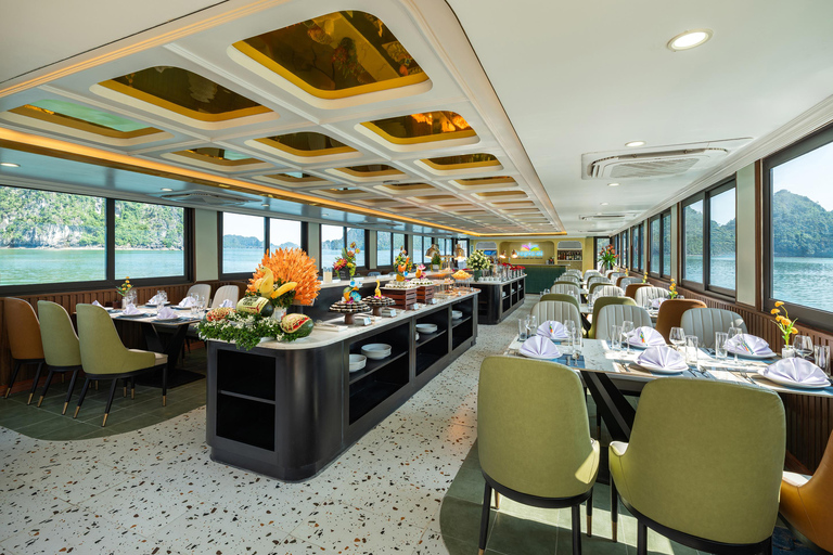 河内：下龙湾至兰哈湾 - 猫巴岛一日游从河内出发，乘坐豪华巴士（22 座）