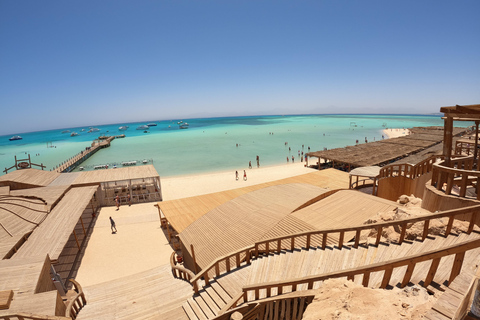 Hurghada : Croisière sur les îles Orange et Giftun avec massage et déjeunerDepuis Makadi Bay, Sahl Hasheesh, El Gouna, Soma Bay et Safa