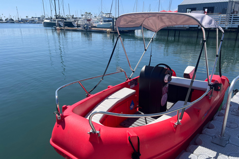 San Diego: Elektrische boot huren met parasol