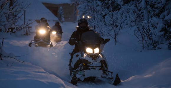 Arctic All-in-One Night: Dog Sledding, Snowmobiling & Aurora