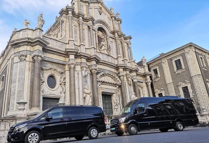 From Catania: Etna, Taormina, Isola Bella audio-guided tour