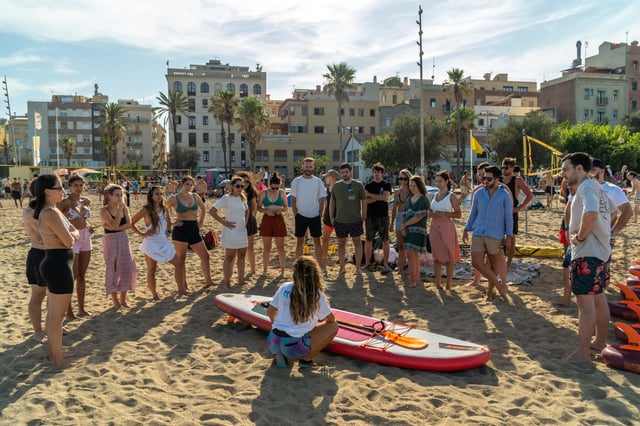 Lezione di paddlesurf a Barcellona