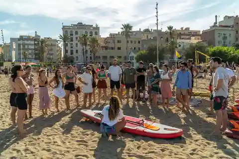 Clase de Paddlesurf en Barcelona