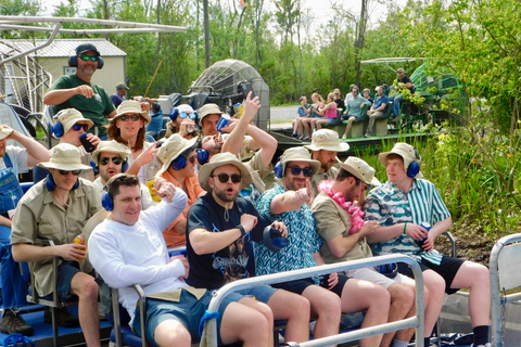 New Orleans: tour della palude in idroscivolante per 16 passeggeriRitiro e riconsegna dell&#039;hotel