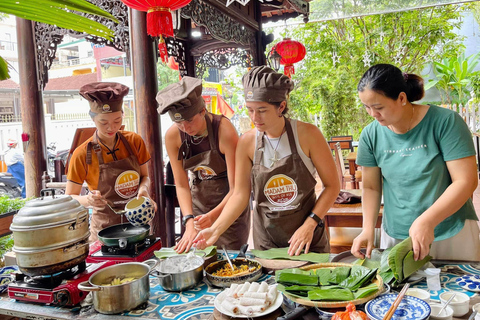 Hue Cooking Class : Best Local Restaurants with Madam Thu Hue cooking class without Pick Up & Local Market