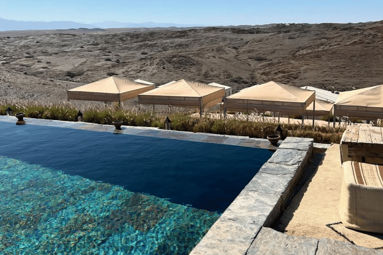 Luxury Agafay Desert: Quad, Camel, Pool, Dinner & Shows Agafay Desert Camel Ride, Dinner Show & Pool Access