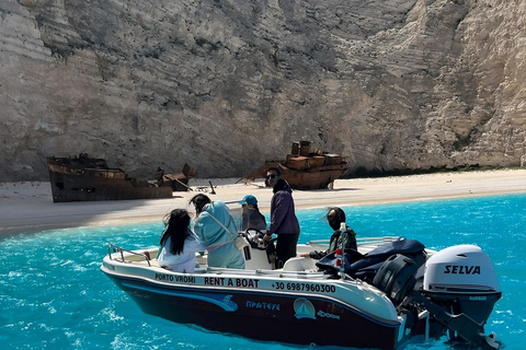 Zakynthos: Shipwreck and Caves Boat Rental Without Skipper Zakynthos: Shipwreck and caves private boat without captain