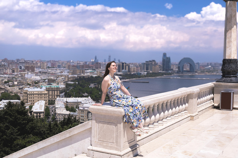 Baku: Panoramic Photoshoot From Highland Park Pick up and Drop off Included