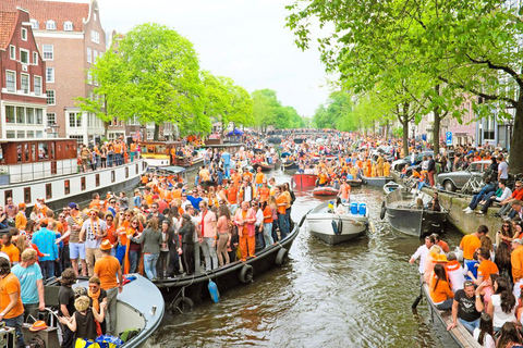 Amsterdam: Kings Day Boat Party with Unlimited Drinks