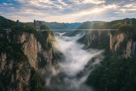 Zhangjiajie: Grand Canyon & Glass Bridge E-Ticket Options English Guide Service Only
