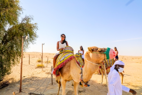 Dubai: woestijnsafari, quads, kamelenrit & Al Khayma-kamp7 uur durende tour & barbecue, met 35 minuten quadrit
