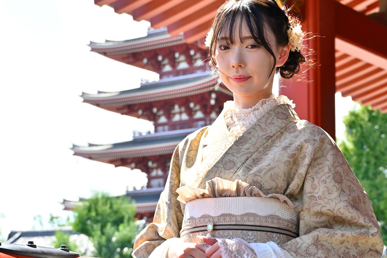 Tóquio: Experimenta o kimono de Asakusa e o MatchaTóquio: Experiência de vestir um quimono em Asakusa e tomar Matcha