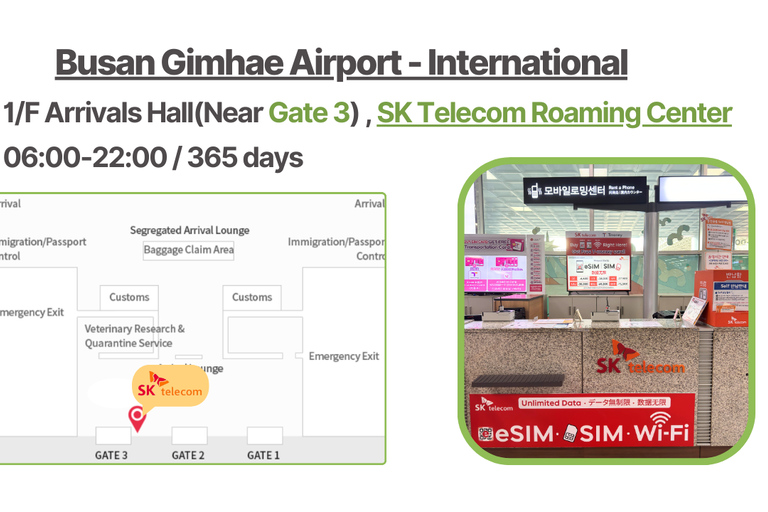 Aéroport d&#039;Incheon : Korea SIM avec SKT 4G Données illimitéesSIM de 15 jours