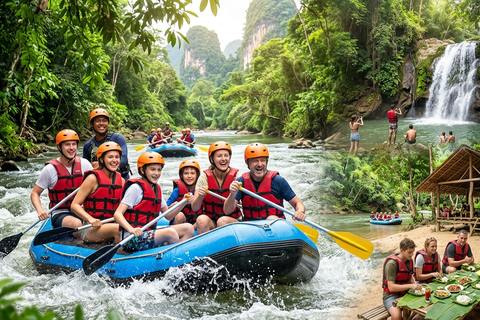 Khao Lak: 7-Kilometer White Water Rafting & Waterfall Tour