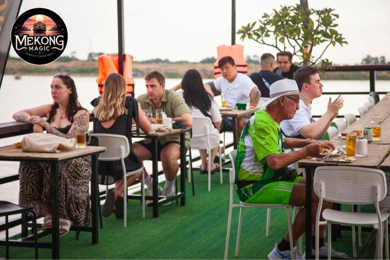 Phnom Penh: Crociera al tramonto - Tre pacchetti da scegliere!Pacchetto Ambra - Birra e bevande analcoliche a flusso libero