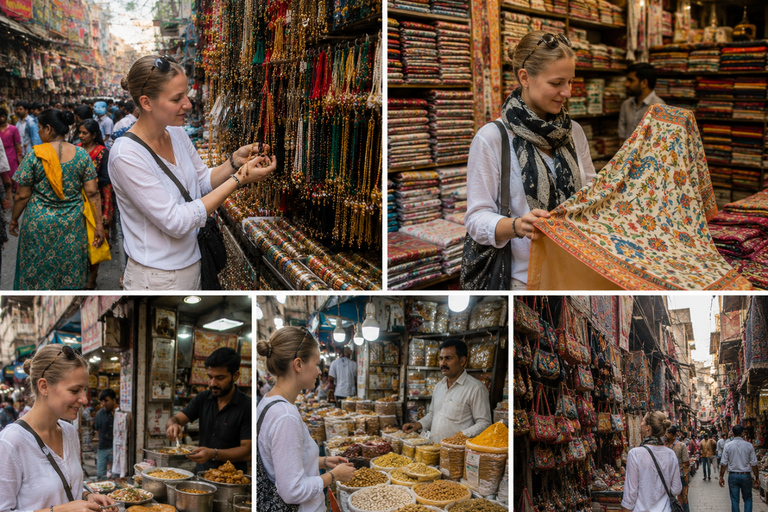 Delhi: Private Shopping Tour with Markets & Local Bazaars Exclusive Private Half-Day Shopping Tour with ( Car+Guide )
