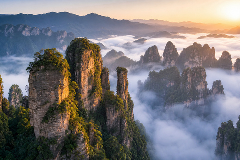 Zhangjiajie: Avatar Mountains E-Ticket & Guide Options 4-Day Park Ticket + 4 Mountain Transport Rides