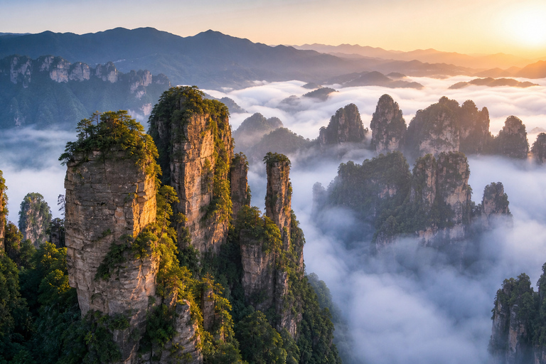 Zhangjiajie: Avatar Mountains E-Ticket & Guide Options 4-Day Park Ticket + 4 Mountain Transport Rides
